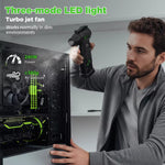 HFX-08 Turbo Storm Blower 240W Power Fan High-pressure Brushless Motor Digital Display with LED Lighting for Dust Removal Snow Blowing Dust Vacuuming