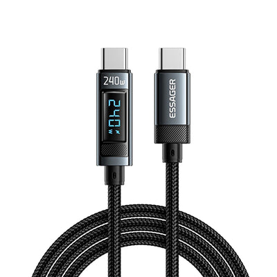 LinkMejor ES-X47 5A 240W Type-C to Type-C Cable Fast Charging Data Transmission Tinned Copper Core Line 1M/2M Long for iPhone 15 15 Plus for Huawei Mate60 Pro for Samsung Galaxy Z Flip4 for Xiaomi 13pro