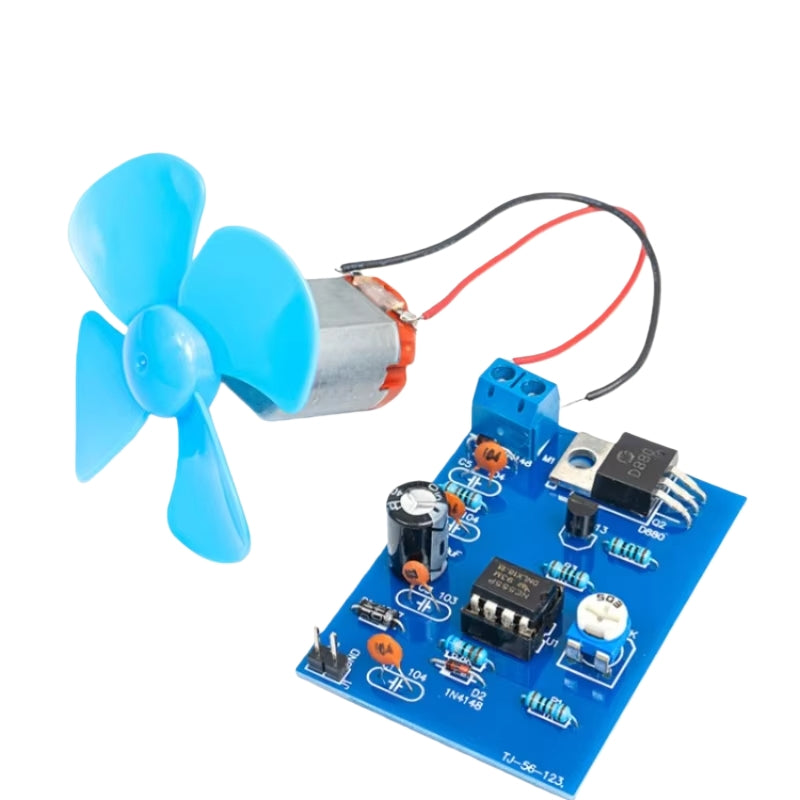 NE555 DC 4.5V DIY Electronic Fan Module PWM Speed Control Motor Speed Controller Electronic Soldering Kit for Learning