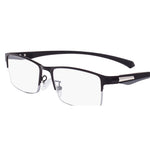 Anti-blue Light Ultra-light Mens Business Half Rimless Reading Glasses Metal Rectangular Presbyopia Glasses Classic Readers