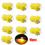 10 Pack LED Car Indicator Lights T5 B8.5d Width Light 5050SMD 1 LED Instrument Light Instrument Panel Light Bulbs
