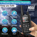 LinkMejor MINI5 Walkie Talkie 2200mAh Battery 999 Channels Type-C Fast Charging bluetooth APP Programming NOAA Weather Alert Emergency Two-Way Radio