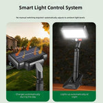 Bikight YX-672L Solar Motion Sensor Light IP65 Waterproof Outdoor Garden Wall Lamp 3 in 1 Dual USB Charging 360 Adjustable Camping Flashlight