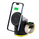 QI2 15W 3-in-1 Magnetic Wireless Charger Fast Wireless Charging Station for Smart Phones for iPhone 17 17Pro 16 15 Pro Max for Huawei Pura 80 Ultra for SAMSUNG for XIAOMI for Apple Watch for Airpods
