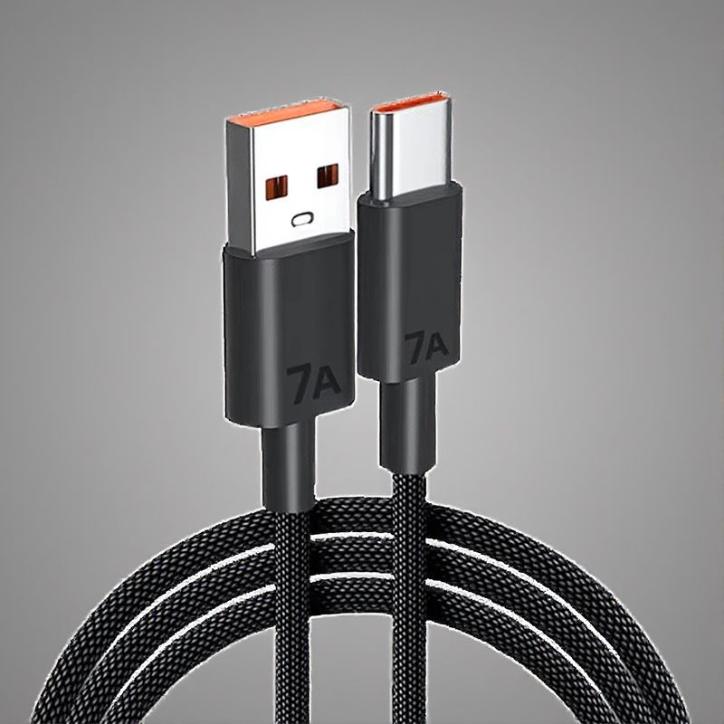 Quick Charge 120W 7A USB C Cable 0.25m To 2m Suitable For Huawei Xiaomi High-Speed Phone Charger