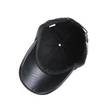 Collrown Fashion Baseball Cap Outdoor Men's Adjustable PU Leather Hat Letters Embossed Casual Hats Women Unisex Sport Sun Visor Hat