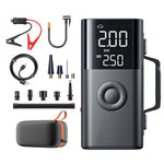 QS213 12V 6000mAh / 10000mAh Portable Multifunction Inflatable Blower Jump Starter All-in-One Dual-screen Digital Display Fast Charging Power Bank