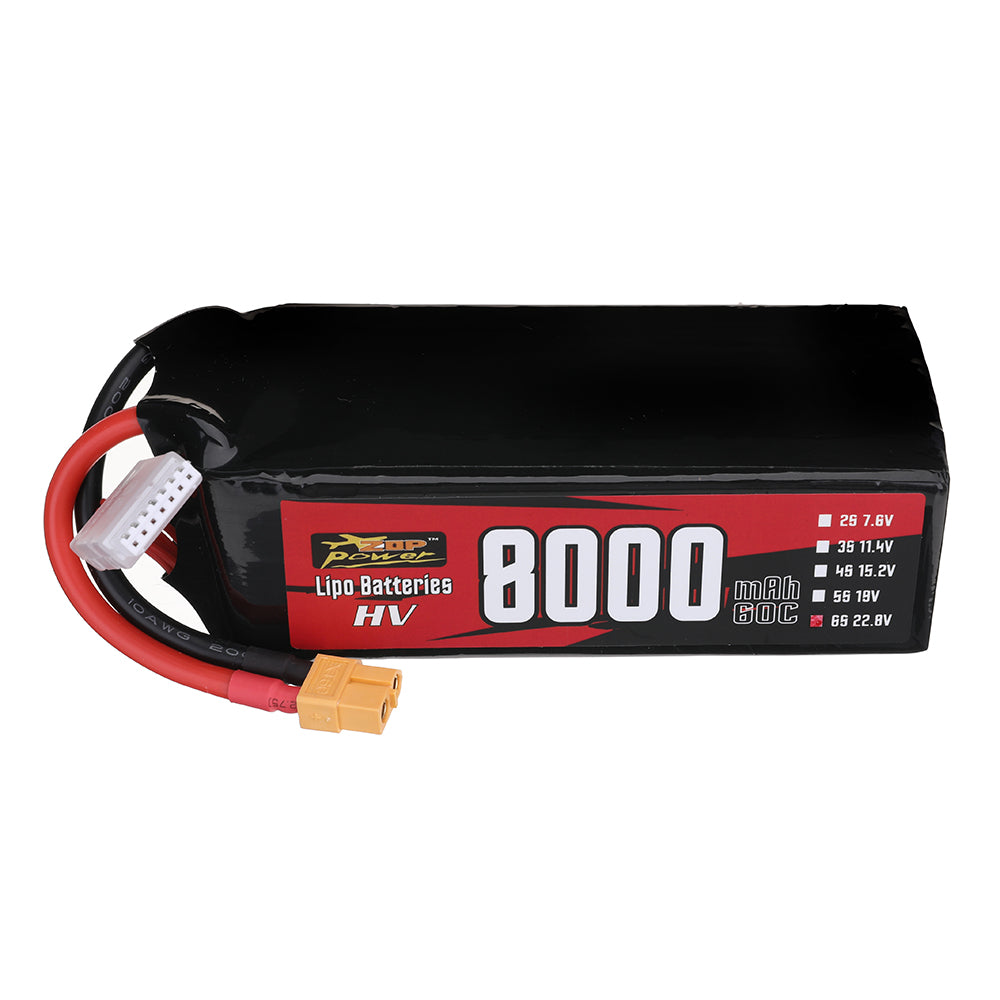LinkMejor Power 22.8V 8000mAh 60C 6S LiPo Battery XT60 Plug for RC Drone