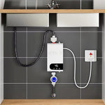 LinkMejor 4500W Tankless Instant Electric Water Heater HD Touch Screen Shower System for Bathroom and Kitchen