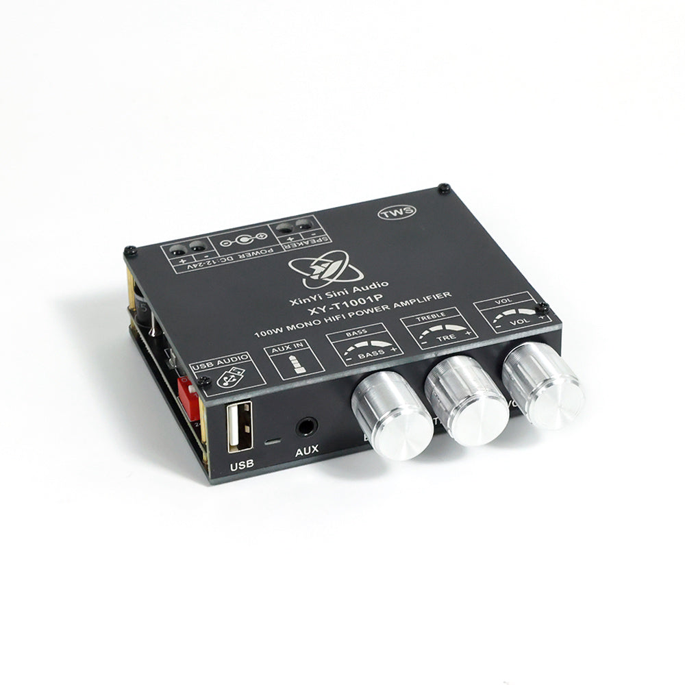 Sinilink XY-T1001P 100W Mono Bluetooth Audio Amplifier Board Input Bluetooth AUX USB DIY Speaker System with High and Low Frequency Adjustment TWS True Wireless Speaker