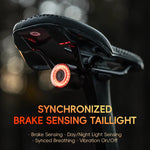 LinkMejor R3 Smart Brake Sensing Bike Taillight 4 Lighting Modes IPX6 Waterproof Type-C Rechargeable Vibration Sensor Bicycle Rear Light