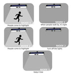 Outdoor Waterproof Wall Mounted Solar Light 3 Mode Human Body Sensor Solar Lamp Light Control Auto ON OFF Porch Light for Garden