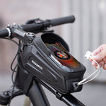 LinkMejor 1.7L Cycling Bag 8 Inch Phone Bicycle Bag Touch Screen Top Tube Handlebar Waterproof Bike Bag Accessories
