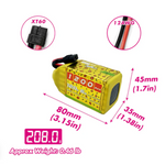LinkMejor Pizza Series 22.2V 1200mAh 120C 6S LiPo Battery XT60 Plug for RC Drone FPV Racing