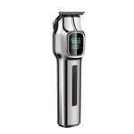 LinkMejor MS-5077 5-in-1 Hair Clipper & Trimmer Kit with Chargine Base LED Display 5 Heads for Beard Nose Body Grooming 180Min Use & USB Charging