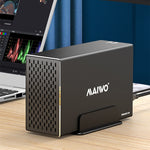 MAIWO 3.5'' HDD SATA RAID Storage Enclosure 5Gbps/10Gbps Dual Bay Hard Drive Docking Station to USB3.1 Type-C Gen2 with 4 Raid