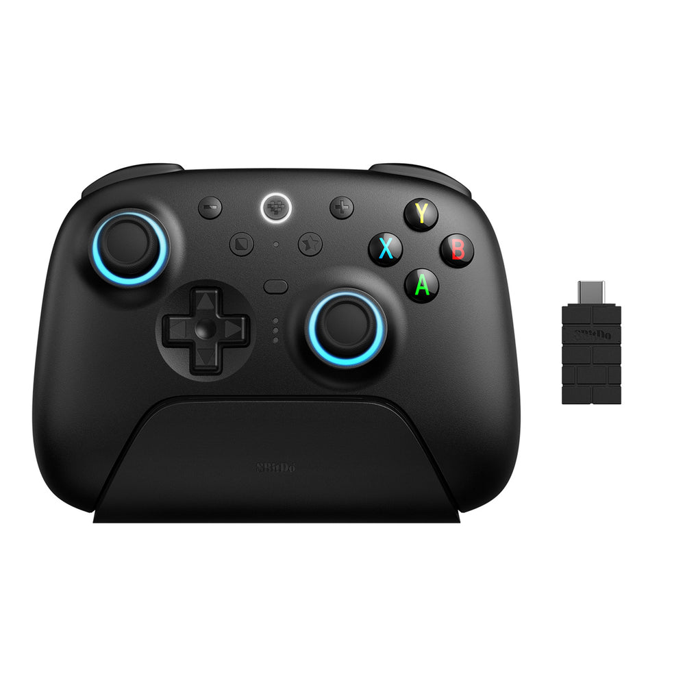 [PC Version] 8BitDo Ultimate 2 Wireless Gaming Controller Tri-mode with RGB Light TMR Joysticks and Hall Effect Triggers 6-Axis Motion Control Gamepad for Phone Laptop Android IOS