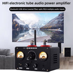 SA-90/SA-1000 Bluetooth Tube Amplifier 80W×2 Dual GE5654 Preamp NE5532 Audio HiFi Headphone Amplifier Optical Coaxial RCA U Disk MP3 WAV FLAC Adjustable Bass Treble Low Distortion