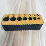 LinkMejor Drill Guide 7 Sized Holes 4mm to 10mm Compact Lightweight Woodworking Tool Accurate Alignment and Stable Drilling Orange