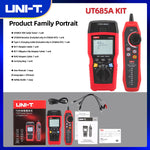LinkMejor UT685A KIT TDR Cable Tester RJ45 RJ11 Network Cable Tracker Wire Finder with 2.8 Inch LCD Digital Line Tracing 300m Length Test PoE Port Blinking Fault Locator and Wire Mapper Diagnostic Tool