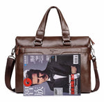 14-inch Men's Hand Bag Large Capacity Business Casual Briefcase Simple Fashionable Sold Laptop Messenger Bag for Work Travel