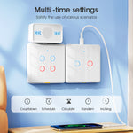LinkMejor Tuya Wireless WiFi RF433 Smart Home Wall-mounted Light Switch Touch Panel Control Switches Timing Function Remote APP Control Voice Control with Alexa Google Assistant Yandex Tmall Genie