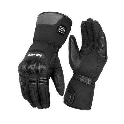 Sulaite G1 Electric Motorcycle Heated Gloves Winter Fleece Lined Warmth Intelligent Temperature Control for Outdoor Riding and Skiing