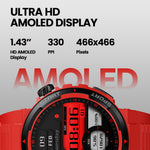 [2024 World Premiere]LinkMejor Ares 3 Plus 1.43 inch AMOLED Stainless Steel Navigation Crown IP68 Waterproof Realtek8773 Voice Calling 100+ Sport Modes 24H Health Monitor SpO2 Smart Watch