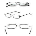 Portable Mini Lightweight Reading Glasses with Pen Tube Case Anti-blue Light Presbyopic Glasses Metal Case Women Men Eyeglasses +1.5-+3.5