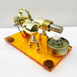 K611 Hot Air Stirling Engine Model Alternator wiht LED Acrylic Base Plate Steam Power Experiment Physics Science Education Toys