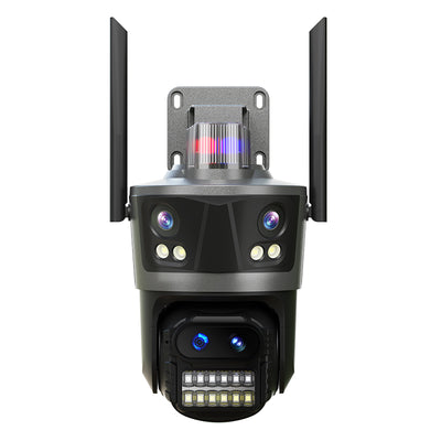 LinkMejor WF114 8MP 4K WiFi IP Camera Outdoor 8x Zoom Four Lens & Three Screen Auto Tracking Home Security CCTV Surveillance camera
