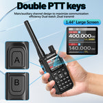 LinkMejor MINI5 Walkie Talkie 2200mAh Battery 999 Channels Type-C Fast Charging bluetooth APP Programming NOAA Weather Alert Emergency Two-Way Radio