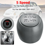 Car Auto 5 Speed Gear Shift Knob For Fiat 500 500c Panda 2003-2012 Gray