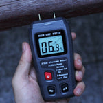 LinkMejor EMT01 Digital LCD Portable 0~99.9% Wood Moisture Meter Integral Pins Auto Power Off
