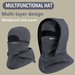 LinkMejor Full Face Head Cover Two-Layer Hat Design Warm Winter Helmet Liner Windproof Fishing Skiing Hiking Cycling Headgear