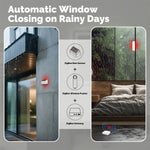 MOES Tuya Zigbe Raindrop Detection Sensor IPX4 Waterproof Wireless Smart Home Water Leak Detector Real Time Alert Smart Life APP for Indoors Outdoors Water Leakage Sensor