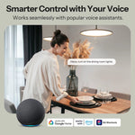 LinkMejor MINI-2GS MINI DUO 2-Gang Matter Over WiFi Smart Switch Dual Load Control Detach Relay Mode Compatible Alexa Apple Home