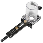 LinkMejor Woodworking Circle Cutting Jig for Electric Trimming Machine Wood Router Milling Circle Slotting Base DIY Tools with Scale Fence