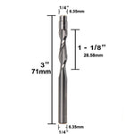 6mm 1/4 Inch Shank Milling Cutter Solid Carbide-Tipped Cutter End Mill CNC Router Bit Woodworking Tool