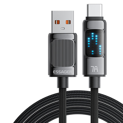LinkMejor ES-X58 7A 100W USB-A to Type-C Cable Fast Charging Data Transmission Copper Core Line 1M/2M Long for iPhone 15 15 Plus for Huawei Pura 70 Ultra for Xiaomi Civi 4 Pro for Samsung Galaxy Z Fold6