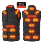 LinkMejor HP-15 Uniex Heated Vest- 15 Areas Heating Temperature, with Digital Display, USB & DC Electric Thermal Clothing Winter Warm Vest Outdoor Sports Coat