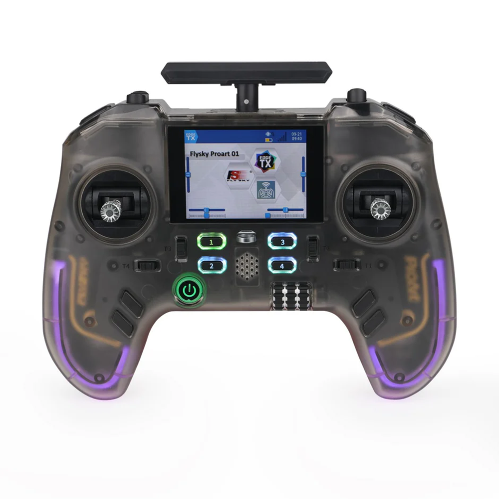 Flysky ProArt PA01 2.4GHz 18CH AFHDS 3/ELRS Built-in 500mW Hall Gimbal EdgeTX Radio Controller 2.4-Inch Full-view Color IPS Display for FPV Drone RC Car Boat Airplane