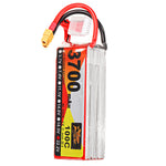 LinkMejor Power 22.2V 3700mAh 100C 6S Lipo Battery XT60 Plug for for FPV RC Drone