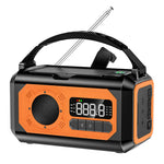 H17 Multifunctional Emergency Radio 12000mAh Solar Crank AM FM NOAA Weather Alert Power Bank Flashlight Compass SOS Survival Gear for Outdoor Camping Power Outage Emergency Kit