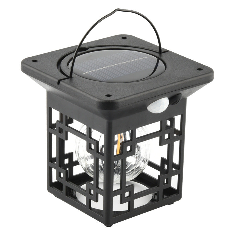 Elfeland Solar Outdoor Wall Light with Motion Sensor, Intelligent Light Control, Waterproof Hanging Garden Lamp for House, Patio & Pathway Decoration