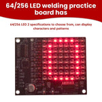 DIY LED Matrix Kit SMD Dot Matrix Advertising Screen Kit Soldering Practice PCB Pre-Programmed Microcontroller Red Display