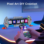 Divoom Times Gate Pixel Display Clock 5 x 1.44 Inch LCD Screens 128 x 128 App Control RGB Desk Ambient Light