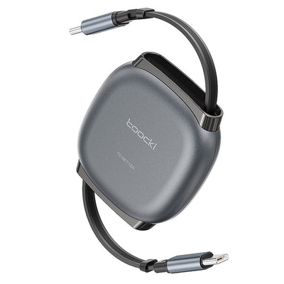 LinkMejor TX105 100W Type-C to Type-C Retractable Cable Fast Charging Data Transmission Copper Core Line 1M Long for iPhone 17 17Pro 16 15 Pro Max for Huawei Mate XTs for OPPO for VIVO