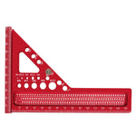 LinkMejor 3D Multi-Angle Measuring Ruler Square Ruler Hole Drawing Ruler Metric Scale Carpenter Woodworking Layout Tool