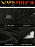 Auxo 7-Zone Fleece Heated Vest for Women with Battery Pack 3 Heat Settings Lightweight Winter Sleeveless Electric Heating Clothing